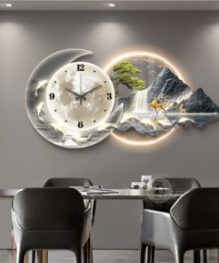Đồng Hồ Treo Tường Vầng Trăng Sơn Thủy