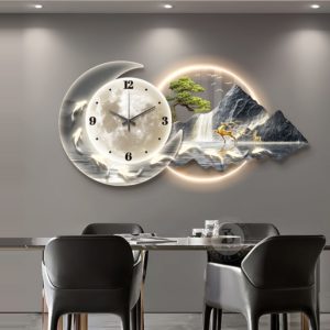 Đồng Hồ Treo Tường Vầng Trăng Sơn Thủy