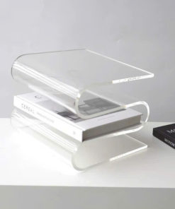 Kệ Tạp Chí 2 Tầng Acrylic Uốn Lượn