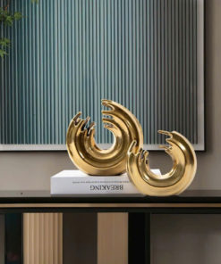 Khối Decor Vòng Xoay Ánh Kim Hiện Đại