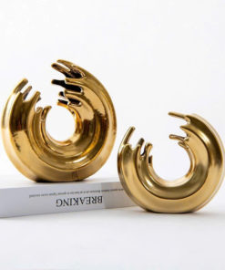 Khối Decor Vòng Xoay Ánh Kim Hiện Đại