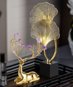 Tượng Lá Ginkgo Vàng Phong Thủy