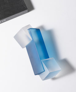 Mô Hình Nghệ Thuật Hình Khối Pha Lê Xanh