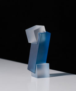 Mô Hình Nghệ Thuật Hình Khối Pha Lê Xanh