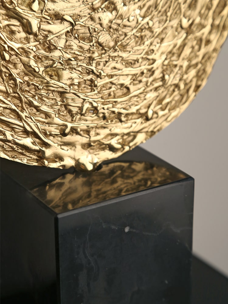 Cặp Đĩa Đồng Nghệ Thuật Ánh Vàng