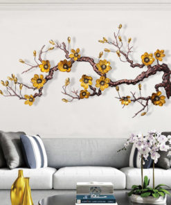 Phù Điêu 3D Cành Hoa Mộc Lan Vàng