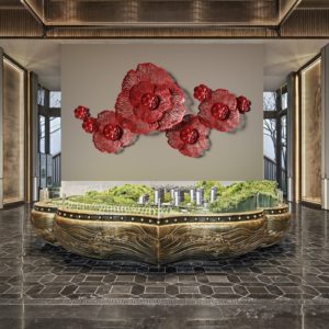 Phù điêu 3D Hoa Nở Rực Rỡ