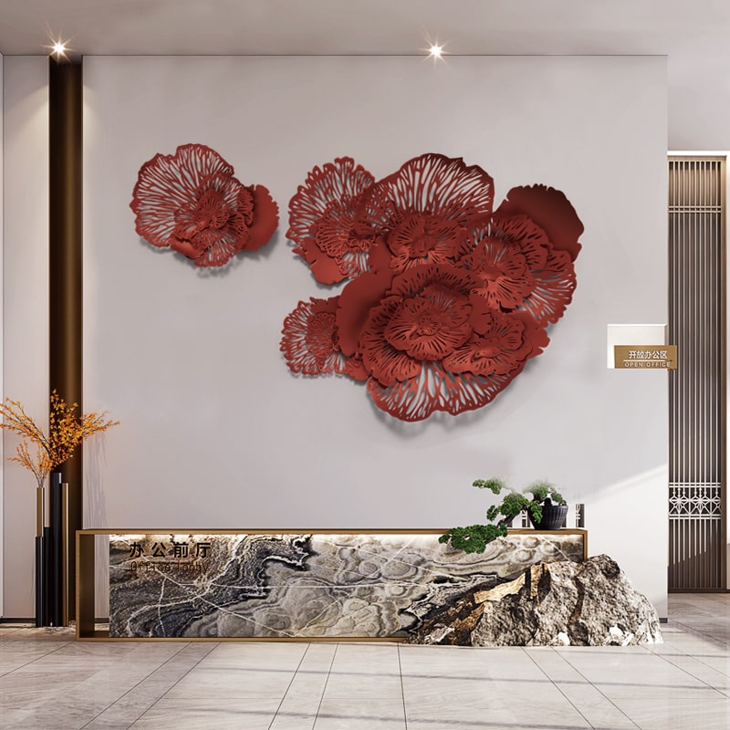 Phù điêu 3D Hoa Nở Rực Rỡ