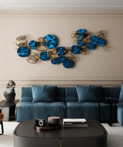 Phù Điêu 3D Lá Sen Vàng Nghệ Thuật