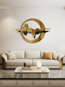 Phù Điêu 3D Trăng Núi Vàng Son