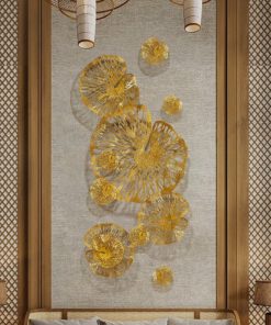 Phù Điêu Lá Sen Vàng Nghệ Thuật