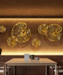 Phù Điêu Lá Sen Vàng Nghệ Thuật