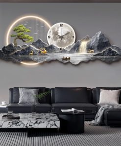 Đồng Hồ Treo Tường Sơn Thủy Hữu Tình