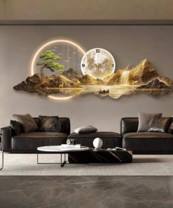 Đồng Hồ Treo Tường Sơn Thủy Hữu Tình