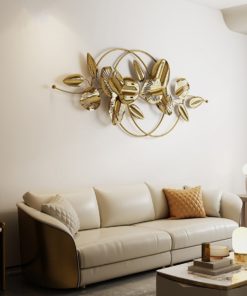 Tranh Kim Loại Hoa Lá 3D Sang Trọng