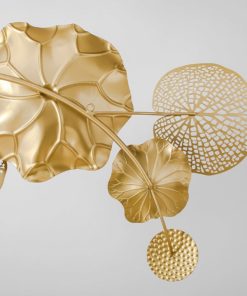 Tranh Kim Loại Nghệ Thuật Lá Sen 3D