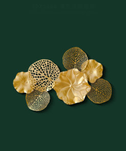 Tranh Kim Loại Nghệ Thuật Lá Sen 3D