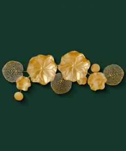 Tranh Kim Loại Nghệ Thuật Lá Sen 3D