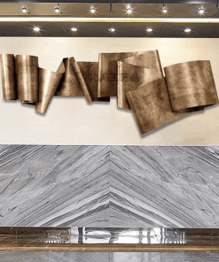 Tranh Sắt 3D Gấp Nếp Trừu Tượng