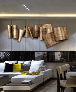 Tranh Sắt 3D Gấp Nếp Trừu Tượng