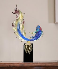 Tượng Cá Koi Vượt Thác Vạn Lộc