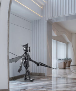 Tượng Chiến Binh Sắt Đứng Gác