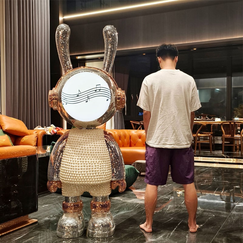 Tượng Gấu Disco Bling