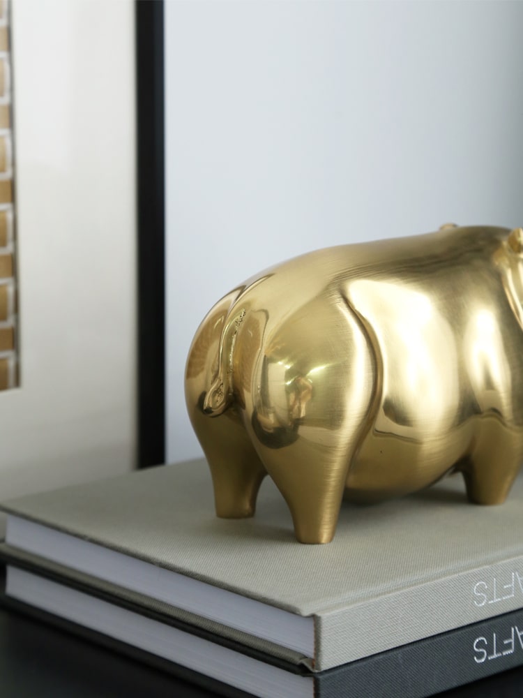 Tượng Hà Mã Vàng Sang Trọng