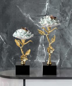 Tượng Hoa Mẫu Đơn Gốm