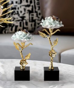 Tượng Hoa Mẫu Đơn Gốm