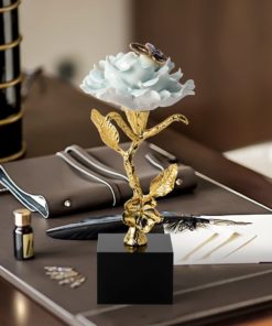 Tượng Hoa Mẫu Đơn Gốm