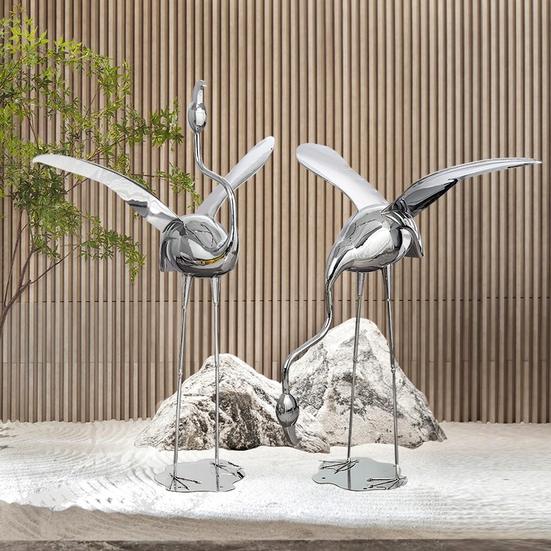 Tượng Hồng Hạc Trang Trí Sân Vườn