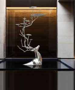 Tượng Hươu Điêu Khắc Vươn Mình Khai Xuân