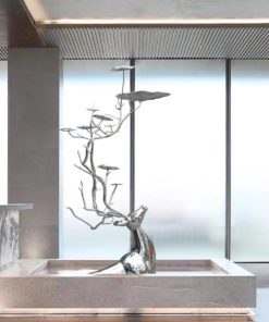 Tượng Hươu Điêu Khắc Vươn Mình Khai Xuân