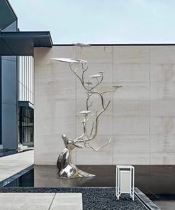 Tượng Hươu Điêu Khắc Vươn Mình Khai Xuân