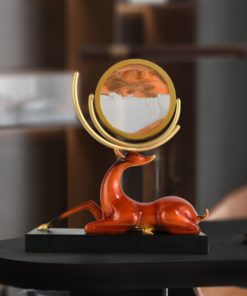 Tượng Hươu Kết Hợp Tranh Cát Lún