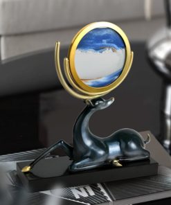 Tượng Hươu Kết Hợp Tranh Cát Lún