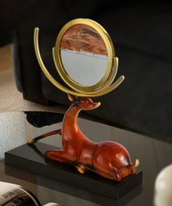 Tượng Hươu Kết Hợp Tranh Cát Lún