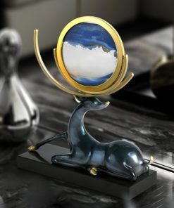 Tượng Hươu Kết Hợp Tranh Cát Lún