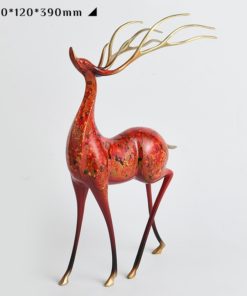 Tượng Hươu Đỏ Phong Thủy Nghệ Thuật
