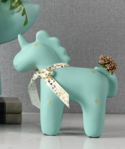 Tượng Kỳ Lân Đáng Yêu Màu Xanh Mint