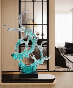 Tượng Sóng Nước Pha Lê Nghệ Thuật