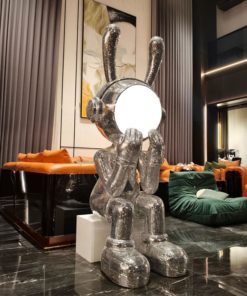 Tượng Thỏ Disco Bling Ánh Kim