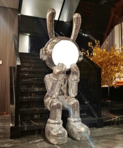 Tượng Thỏ Disco Bling Ánh Kim