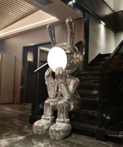 Tượng Thỏ Disco Bling Ánh Kim