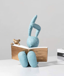 Tượng Thỏ Đọc Sách Nghệ Thuật