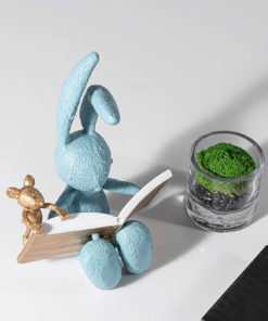 Tượng Thỏ Đọc Sách Nghệ Thuật