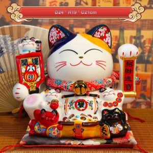 Mèo Thần Tài Phú Quý Chiêu Tài - Shop Decor Hà Nội