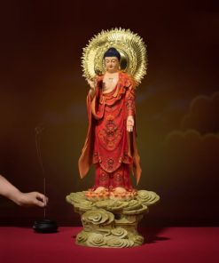 Tượng Phật A Di Đà Đứng Trên Mây Uy Nghiêm