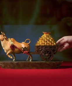 Tượng Bò Tót Vượng Tài Kéo Xe